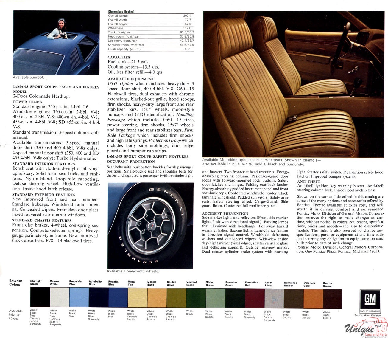 1973 Pontiac LeMans Sport Coupe Brochure Page 4